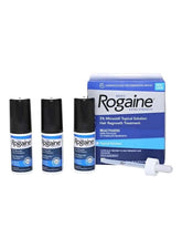 Men’s Rogaine 5% Extra Strength Hair Regrowth Solution Set – 3 x 60ml (3-Month Supply)